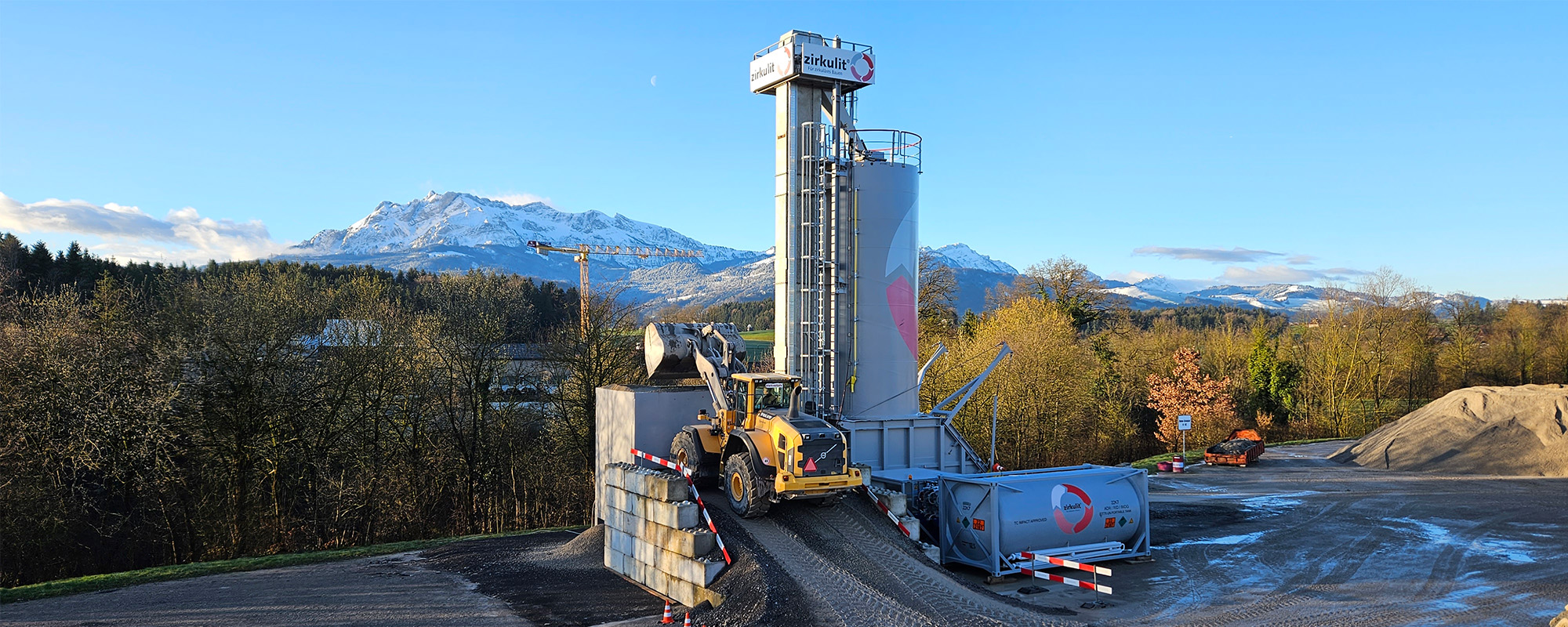 Mobile CO2-Speicheranlage für Betongranulat