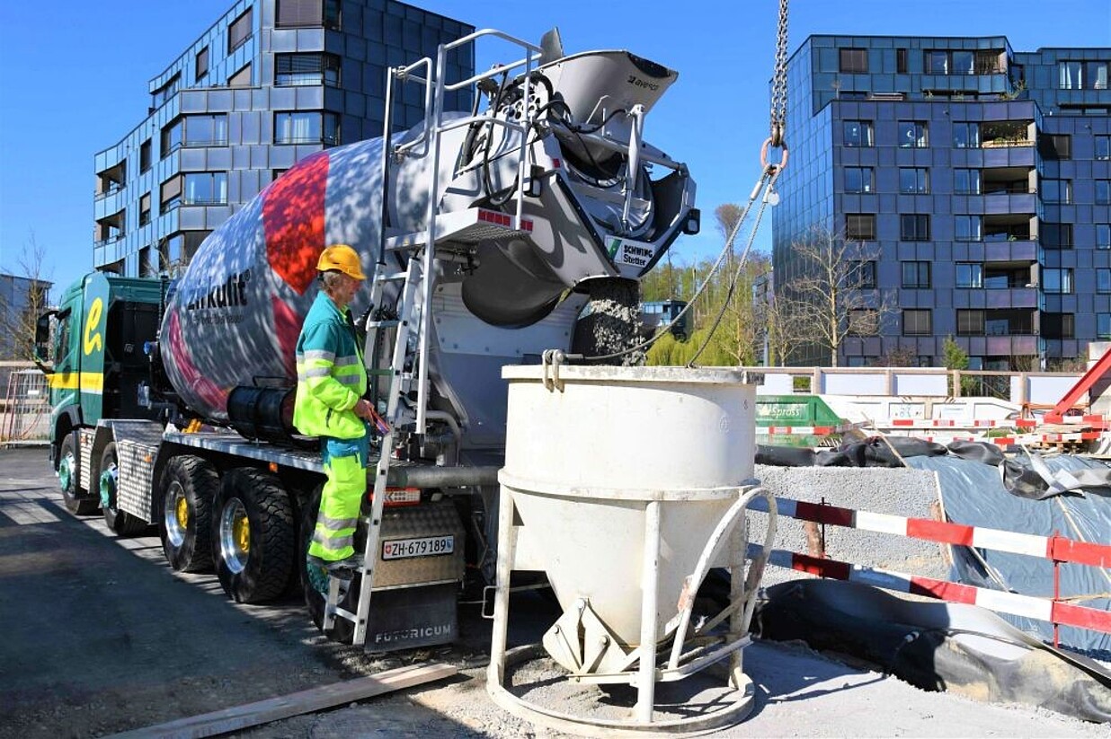 Anlieferung des zirkulit® Beton