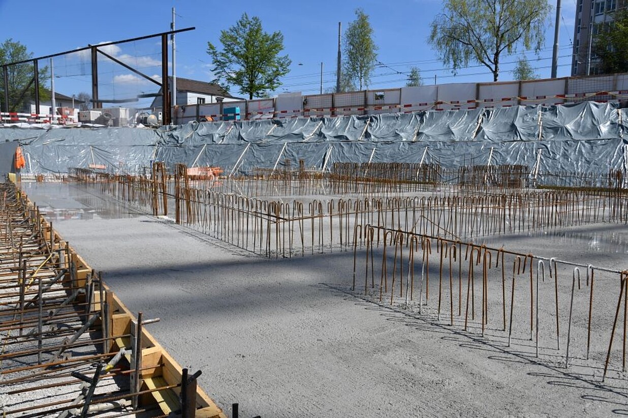 Der zirkulit® Beton in Guggach beim Aushärten